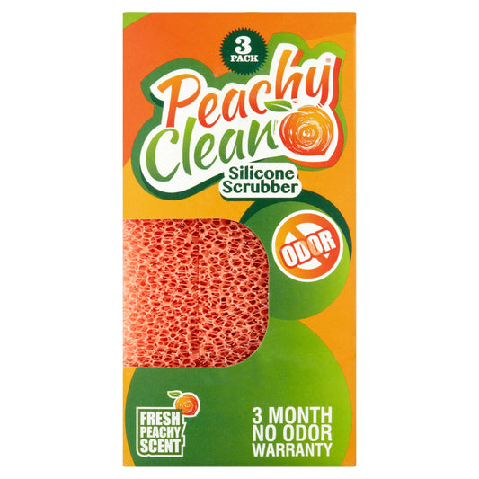 Peachy Clean Silicone Scrubbers, 3 count